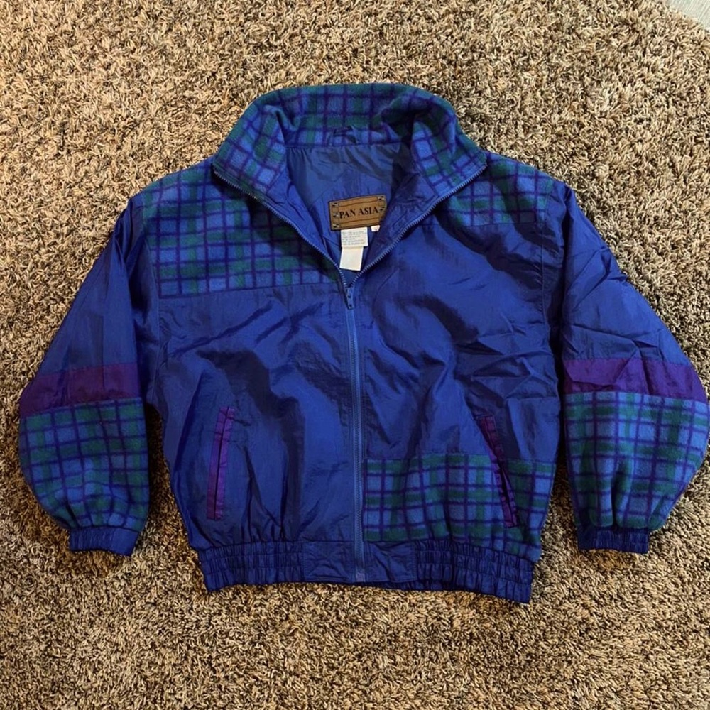 Pan Asia lightweight jacket - Zip Up - Retro color lock design